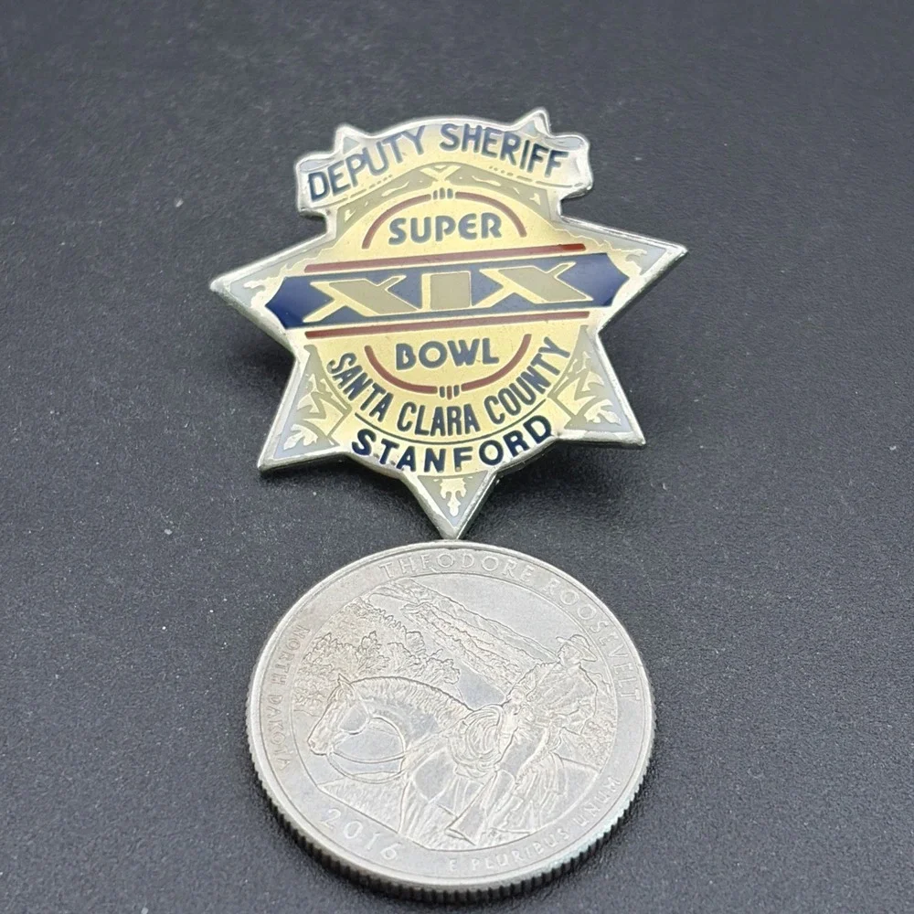 Super Bowl XIX‎ NFL Football Santa Clara County Sheriff Stanford Lapel Hat Pin